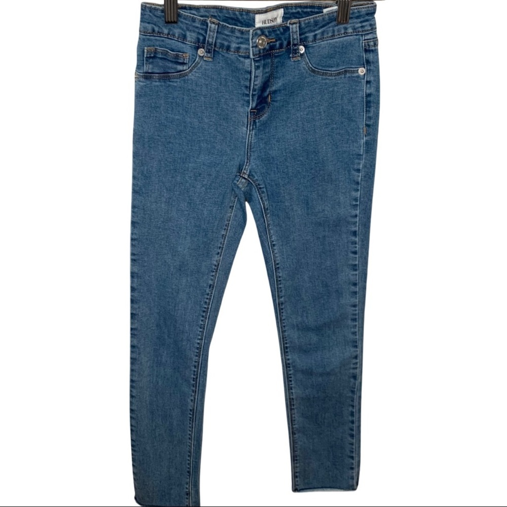HUDSON Girls Skinny Jeans Denim Cotton Stretch Medium Blue Wash Slim Size 14